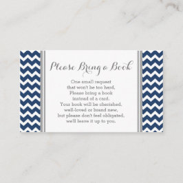 Recepción Tarjeta de solicitud de Baby Shower de Navy Chevro