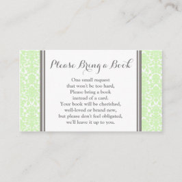 Recepción Tarjeta de solicitud de Baby Shower Mint Damask