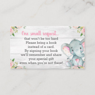 Recepción Tarjeta de solicitud de Baby Shower para elefantes