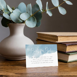 Recepción Tarjeta de solicitud de Baby Shower Sky Blue Water