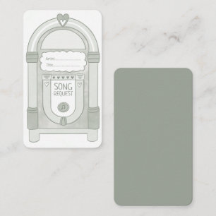 Recepción Tarjeta de solicitud de canción Eucalyptus Sage Gr