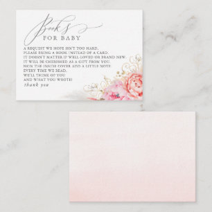 Recepción Tarjeta De Solicitud De Floral Rosa Para Bebés