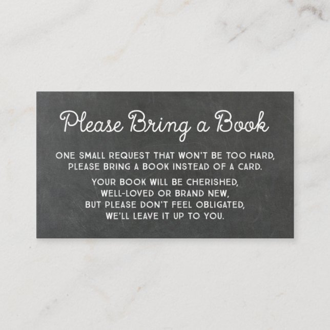 Recepción Tarjeta de solicitud de libro de Baby Shower Caja  (Anverso)