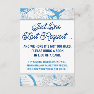 Recepción Tarjeta de solicitud de libro de Baby Shower World