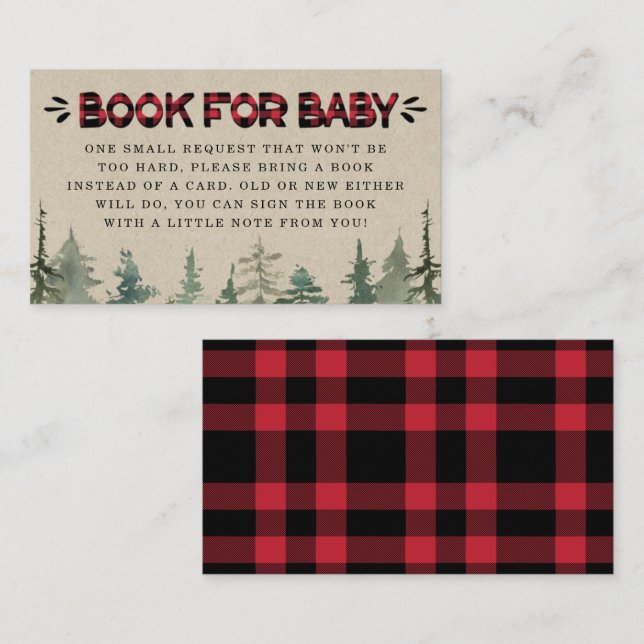 Recepción Tarjeta de solicitud de libro de Flannel de Lumber (Anverso / Reverso)