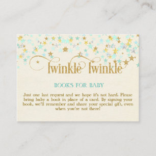 Recepción Tarjeta de solicitud de libro de menta y oro Twink