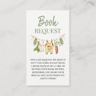 Recepción Tarjeta de solicitud de libro para baby shower de 