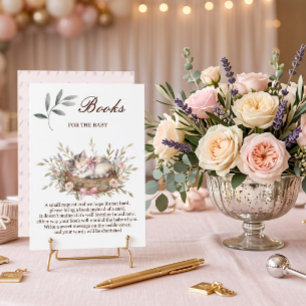 Recepción Tarjeta de solicitud de libro para baby shower de 