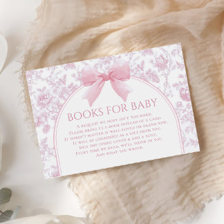 Recepción Tarjeta de solicitud de libro para baby shower de