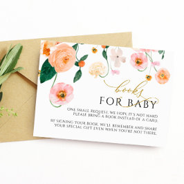 Recepción Tarjeta de solicitud de libros con amapola rosa