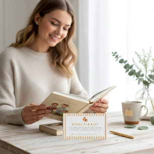 Recepción Tarjeta de solicitud de libros de bebé del osito d