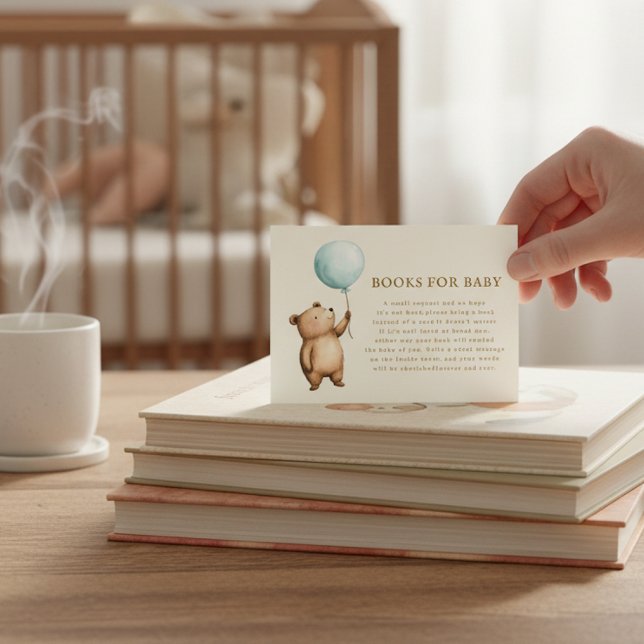 Recepción Tarjeta de solicitud de libros para bebé de oso de (Subido por el creador)