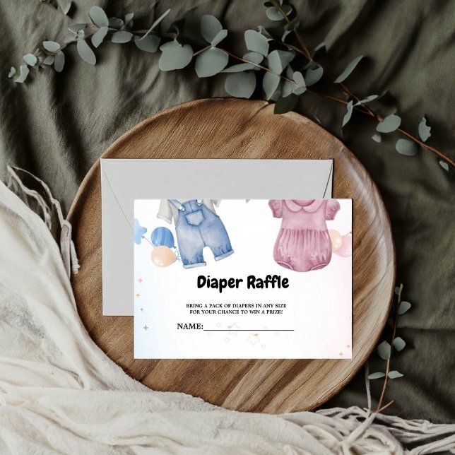 Recepción Tarjeta de solicitud de Raffle de pañales para beb (Subido por el creador)