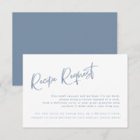 Tarjeta de solicitud de receta de Denim Blue Brida