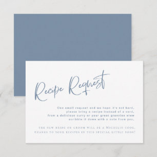 Recepción Tarjeta de solicitud de receta de Denim Blue Brida