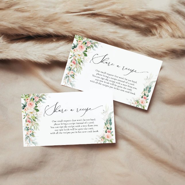 Recepción Tarjeta de solicitud de receta de rosas rosadas et (Subido por el creador)