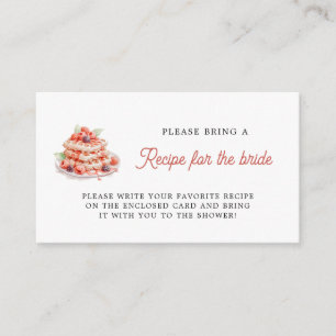 Recepción Tarjeta de solicitud de receta de waffles para des