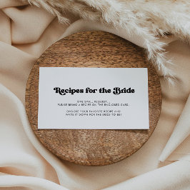 Recepción Tarjeta de solicitud de receta elegante retro para