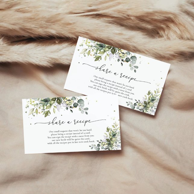 Recepción Tarjeta de solicitud de receta floral de eucalipto (Subido por el creador)