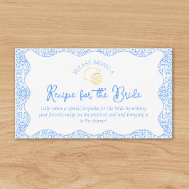 Recepción Tarjeta de solicitud de receta para ducha de limón