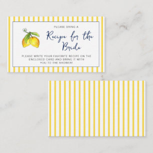 Recepción Tarjeta de solicitud de receta para ducha de novia