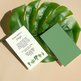 Recepción Tarjeta de solicitud de receta para ducha de novia