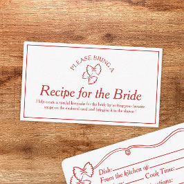 Recepción Tarjeta de solicitud de receta para la ducha nupci