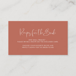 Recepción Tarjeta de solicitud de recetas de arcilla roja el