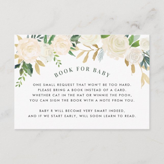 Recepción Tarjeta de solicitud de regalo para el baby shower (Anverso)