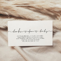 Tarjeta de solicitud de un libro de ducha para beb