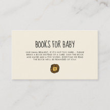 Tarjeta de solicitud del libro de la ducha de león