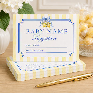 Recepción Tarjeta de Sugerencia de Nombre para Baby Shower N