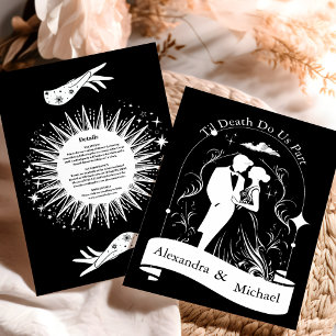 Recepción Tarjeta de Tarot de Los Amantes en Blanco y Negro