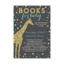 Tarjeta de traer un libro, baby shower, safari, do