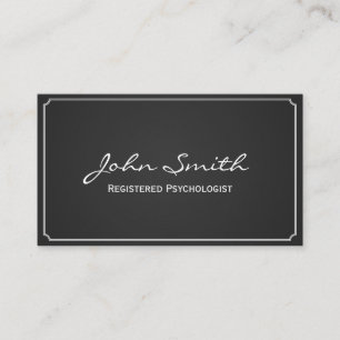 Recepción Tarjeta de visita simple de psicólogo registrado p