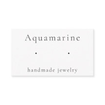 Tarjeta de visualización de joyas acuamarine Gemst
