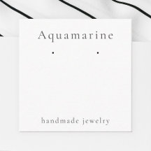 Tarjeta de visualización de joyas acuamarine Gemst