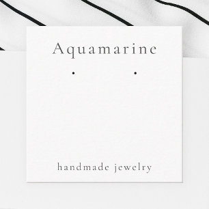 Recepción Tarjeta de visualización de joyas acuamarine Gemst