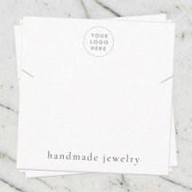 Tarjeta de visualización de joyas con logotipo