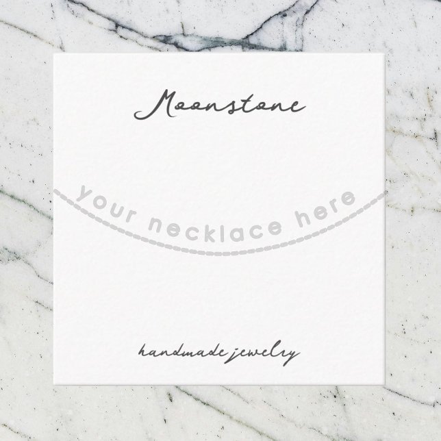 Recepción Tarjeta de visualización de joyas de collar de pie (Subido por el creador)