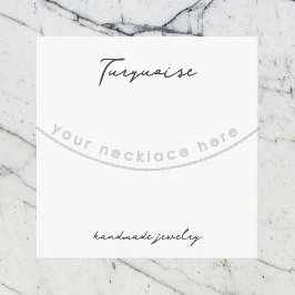 Recepción Tarjeta de visualización de joyas del collar de ge