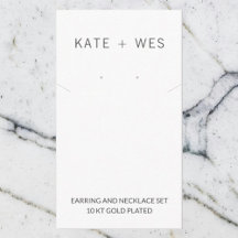 Tarjeta de visualización de joyas Earring & Neckla