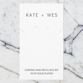 Recepción Tarjeta de visualización de joyas Earring & Neckla