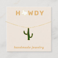 Tarjeta de visualización de joyería Texas Howdy Ea