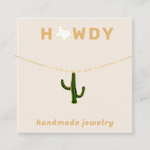 Recepción Tarjeta de visualización de joyería Texas Howdy Ea
