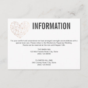 Recepción Tarjeta del recinto de información Geométrica de