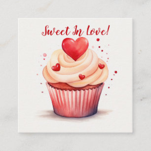 Recepción Tarjeta El día de San Valentín de pastelitos dulce