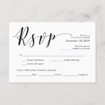 Tarjeta elegante hermosa del recinto de RSVP que