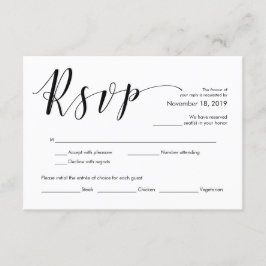 Recepción Tarjeta elegante hermosa del recinto de RSVP que