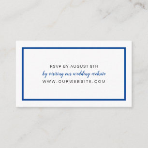 Recepción Tarjeta en línea RSVP de boda de marco de color ed